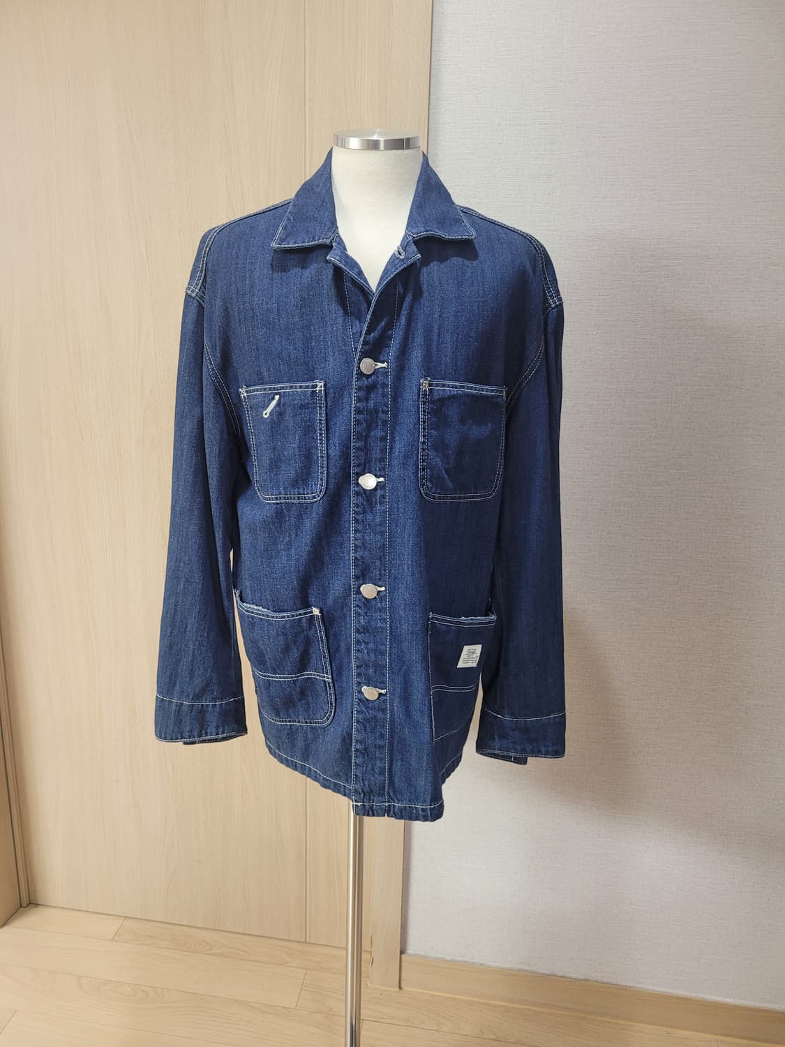 스파오 SPAO 남자 오버핏 데님 워크자켓 XL 딥블루 상품이미지2