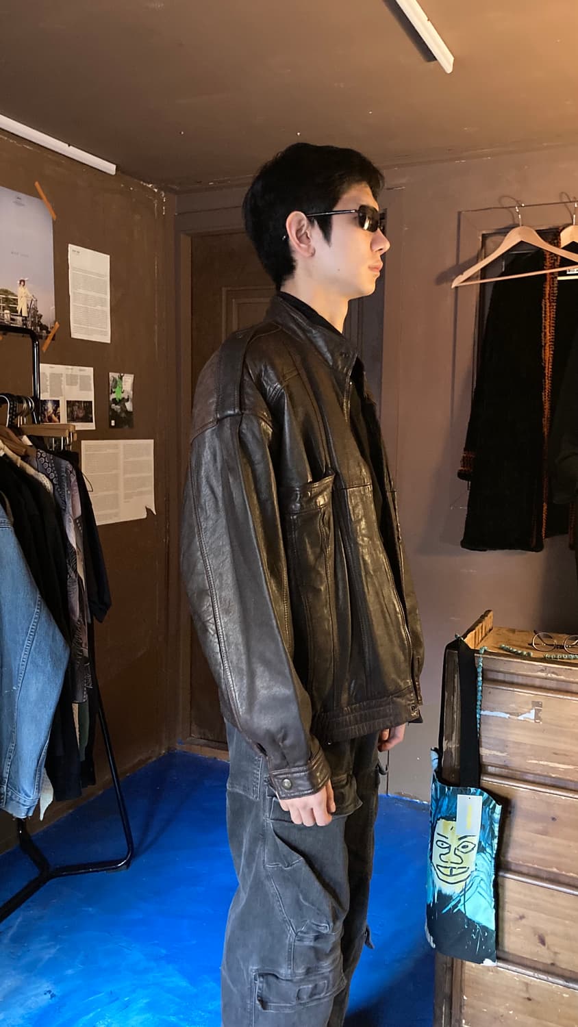 NEW FAST LAMB LEATHER OVERFIT JACKET 상품이미지3