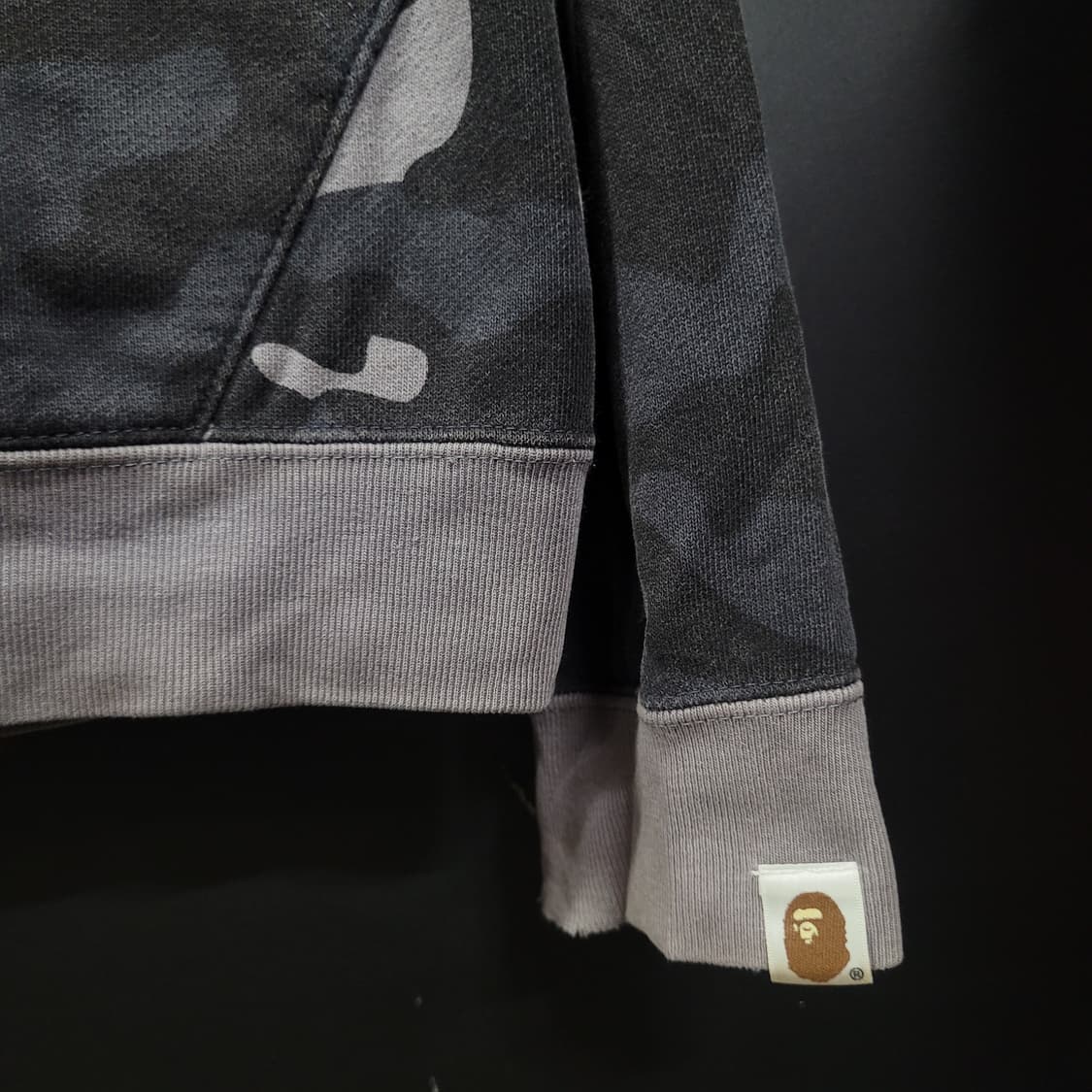 베이프 빈티지 블랙 흑계 시티 카모 샤크 후드 A Bathing Ape 상품이미지8