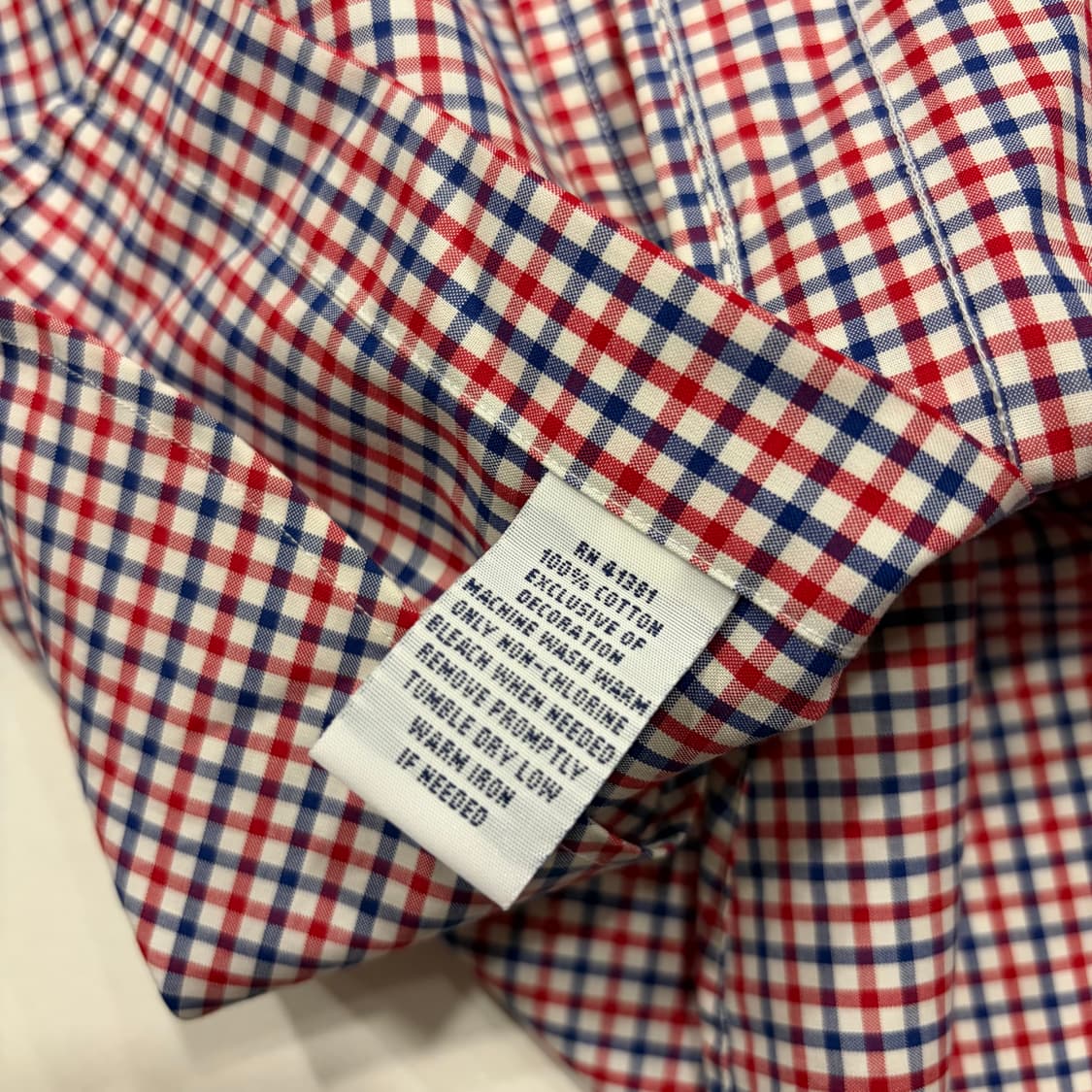 [S] 폴로 랄프로렌 레드 네이비 체크 반팔 셔츠 B779 상품이미지6