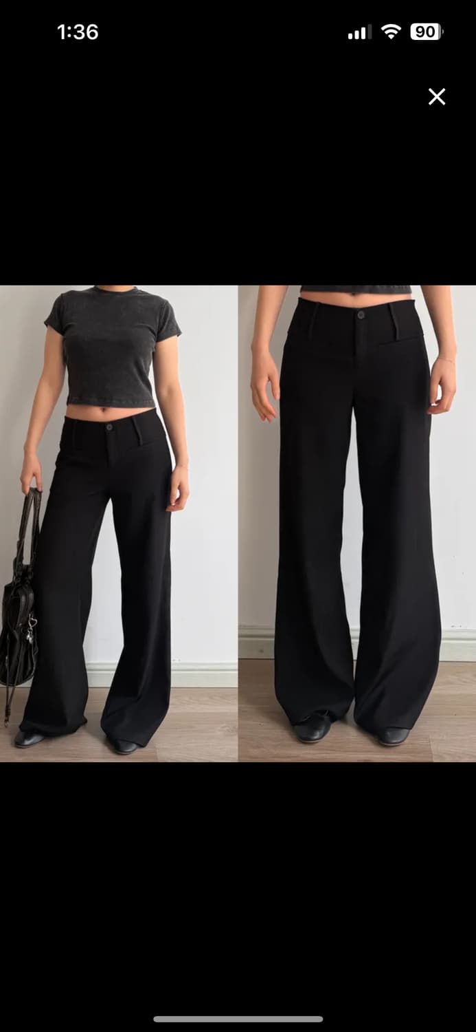 로우라이즈 와이드슬랙스 상품이미지1