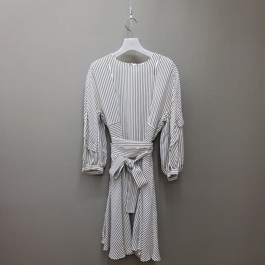 MAJE 마쥬 스트라이프 벨티드 플레어 원피스 1사이즈 상품이미지2