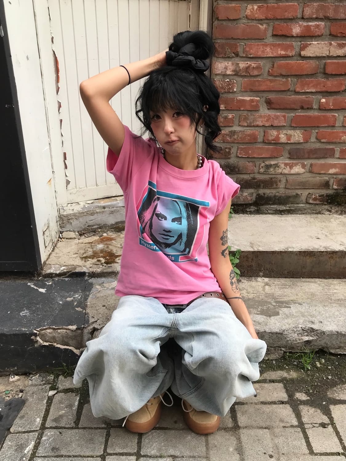 Hysteric Glamour His girl Pink T-shirt 상품이미지2