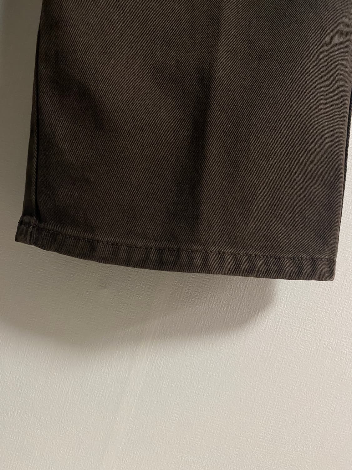 (34)빈티지 와이드핏 다크브라운 더블니 워크팬츠 상품이미지4