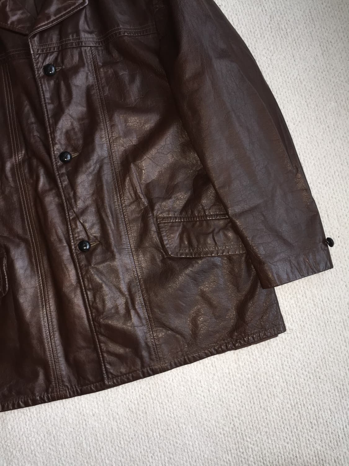 70‘s sears 레더 카코트 상품이미지3