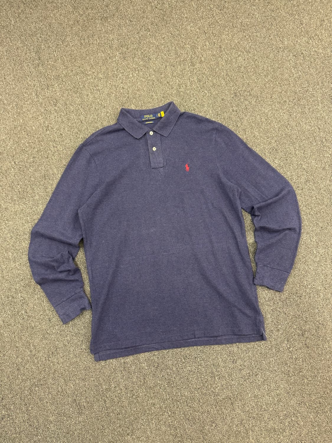 L)폴로 랄프로렌 빈티지 네이비 롱슬리브 카라티 상품이미지1