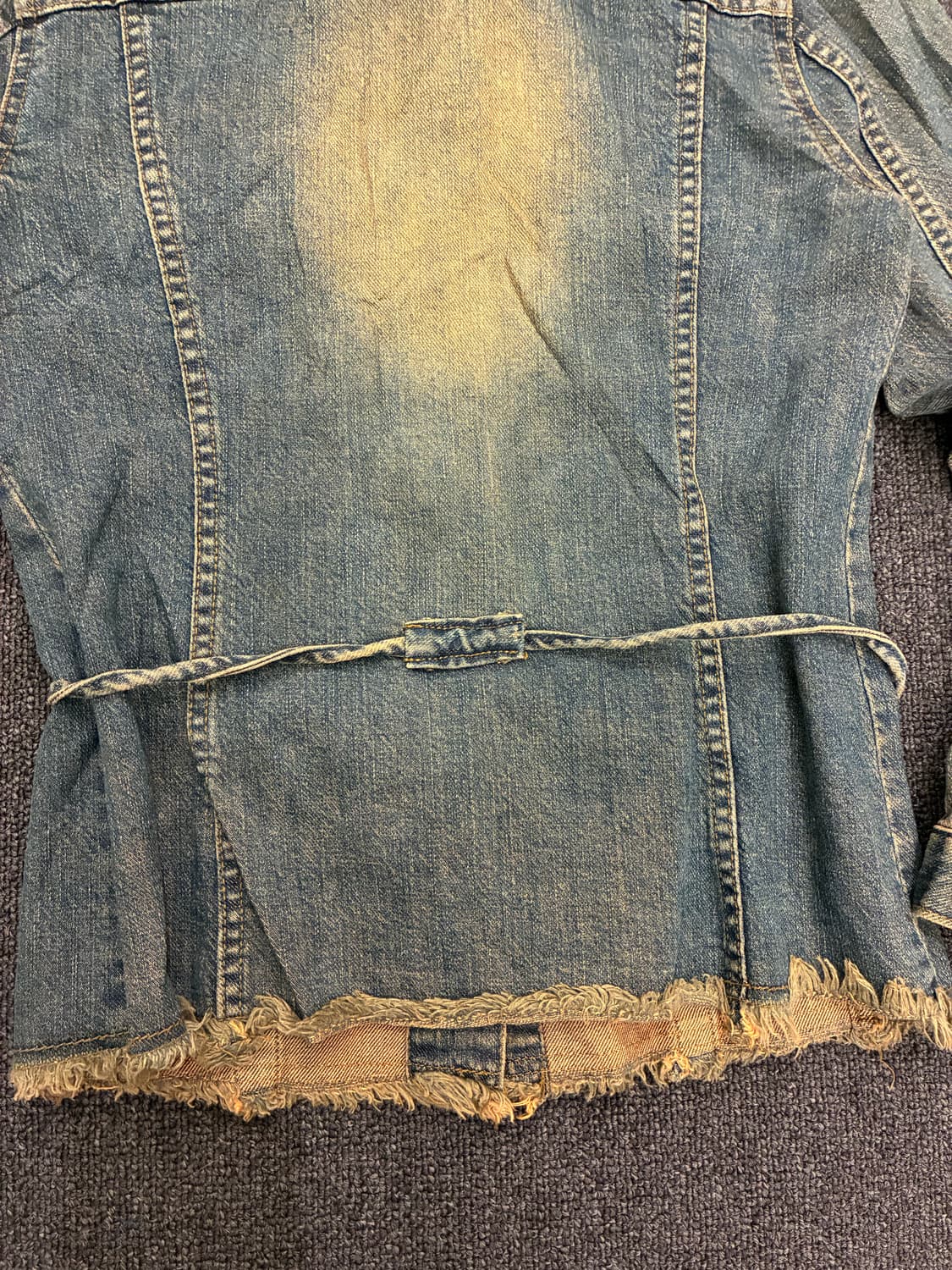 OS)Japanese vintage 여성 프린지 디테일 데님 셔츠 상품이미지9