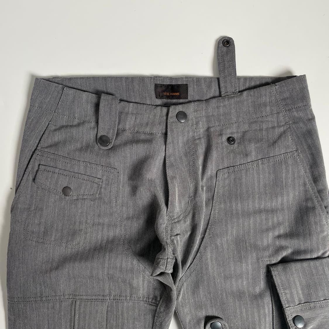 Tete homme 헤링본 카고 포켓 팬츠 상품이미지3