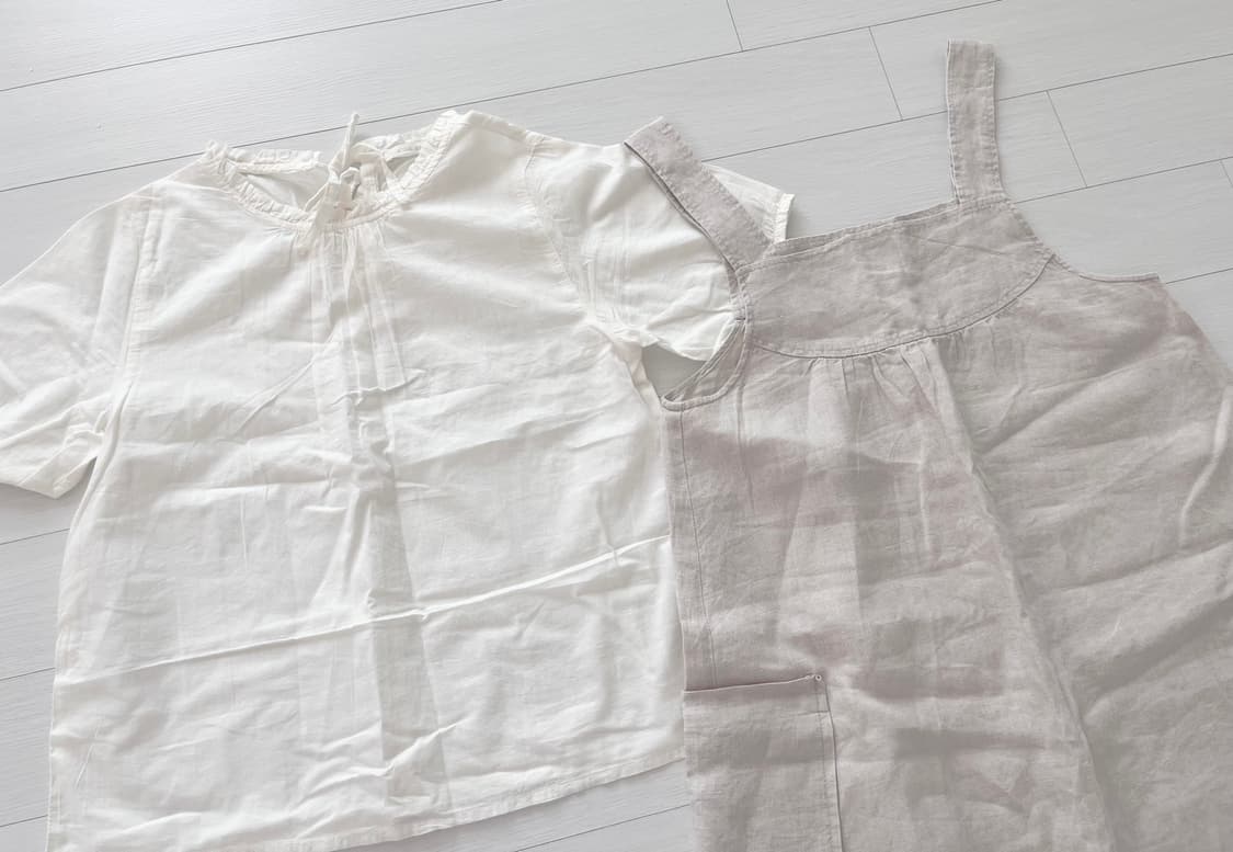 Ehkasopo 블라우스 sm2원피스 세트 린넨 모리걸 상품이미지3