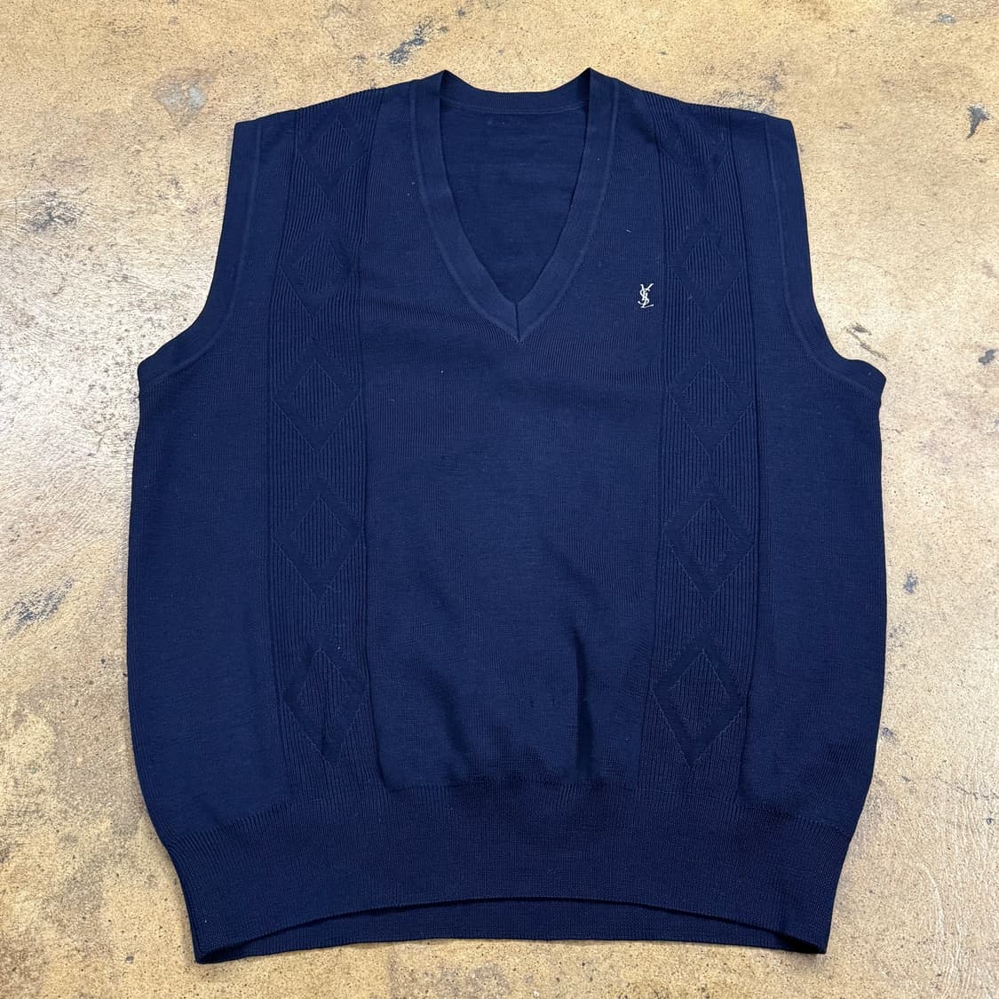 [정품/95] 입생로랑 네이비 니트 베스트 b14 상품이미지2