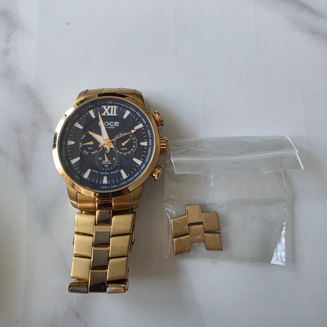 FOCE 금색 남성 메탈 시계 상품이미지1