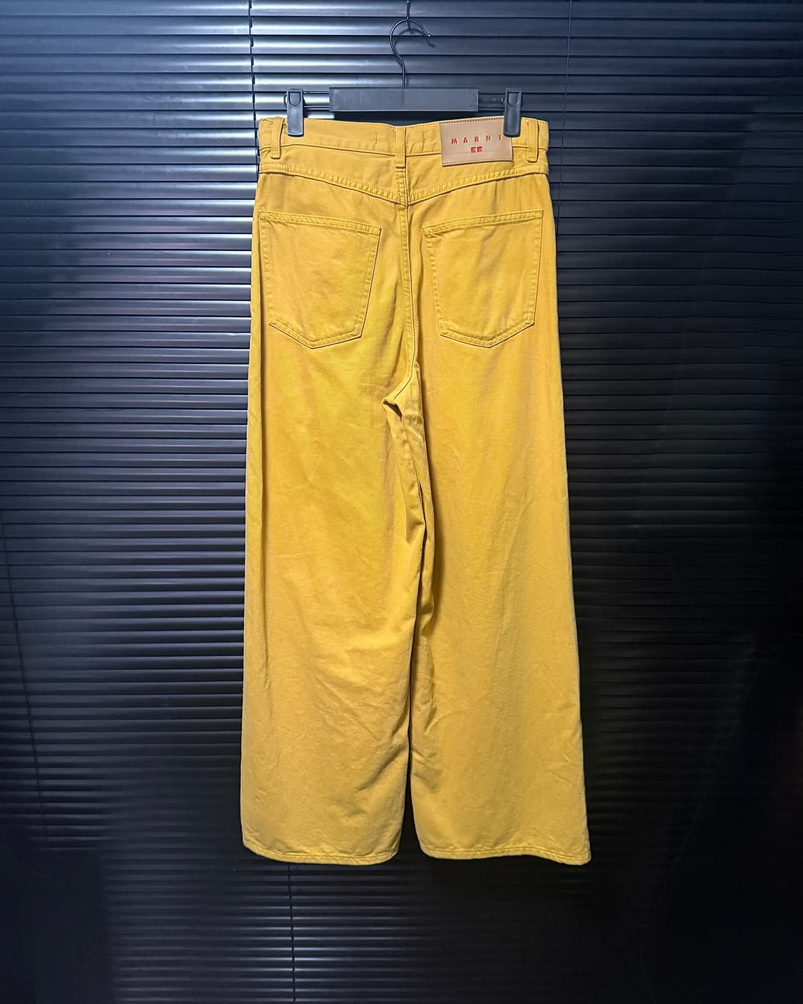 유니클로 마르니 노랑 옐로우 데님 와이드 팬츠 25 통바지 배기 콜라보 상품이미지5