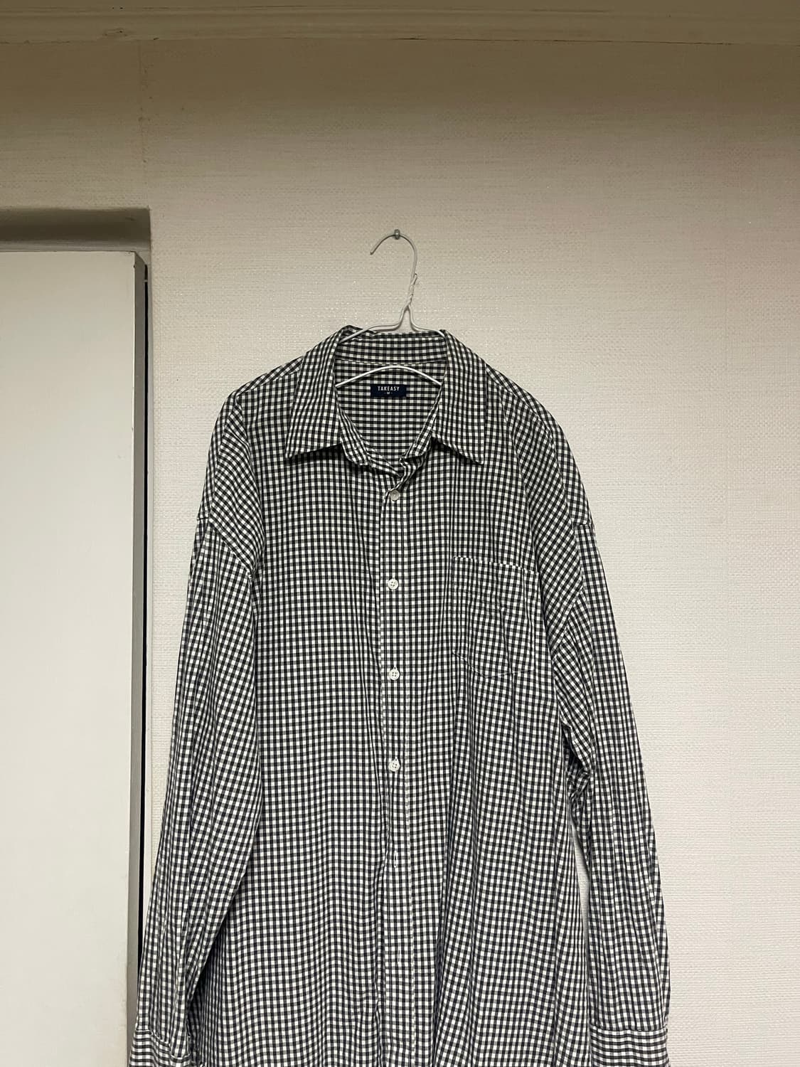 테이크이지 깅엄셔츠 오버핏 m 상품이미지1