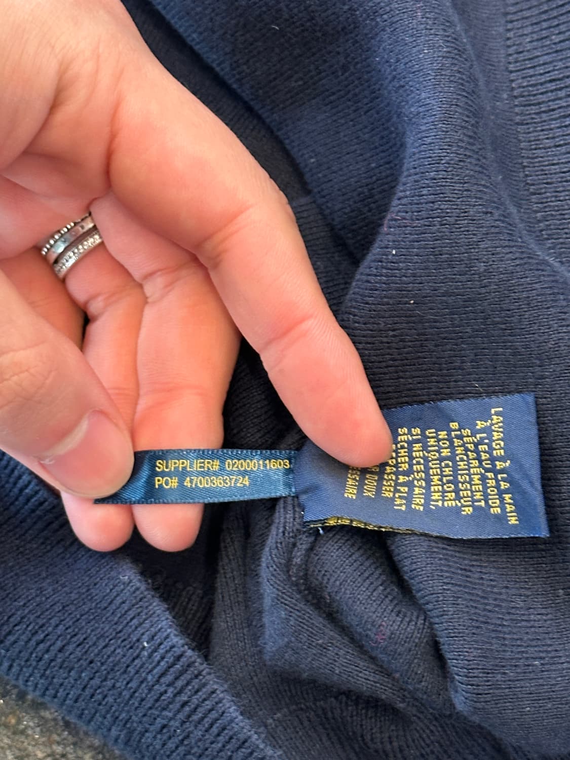 POLO 폴로 랄프로렌 네이비 V넥 니트 L 상품이미지7