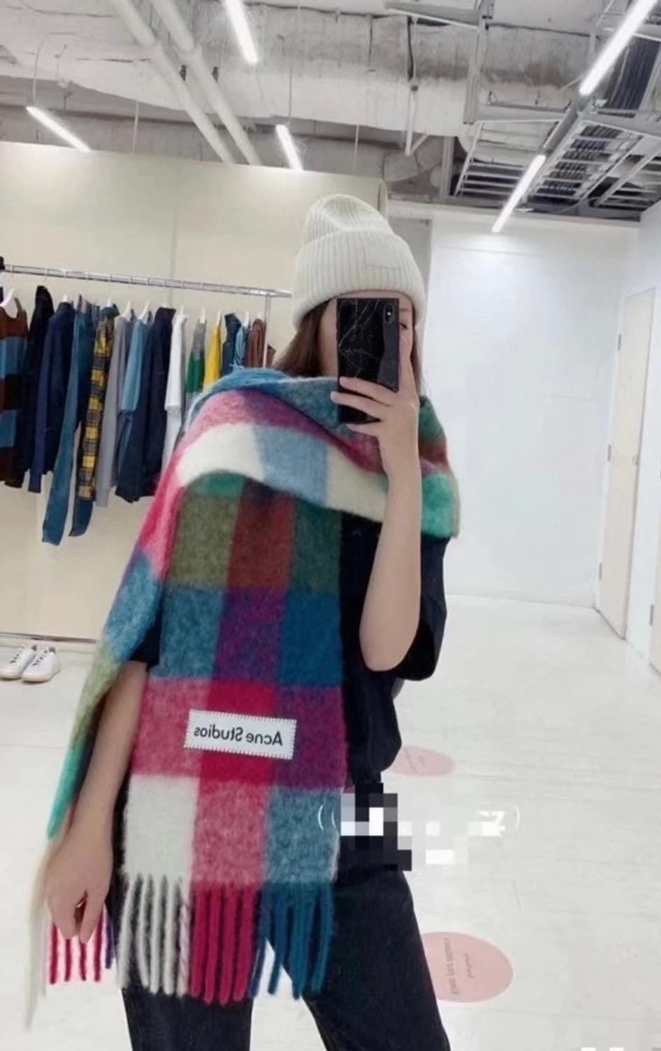 아크네 스튜디오 모헤어울체크 머플러 남여공용 상품이미지10