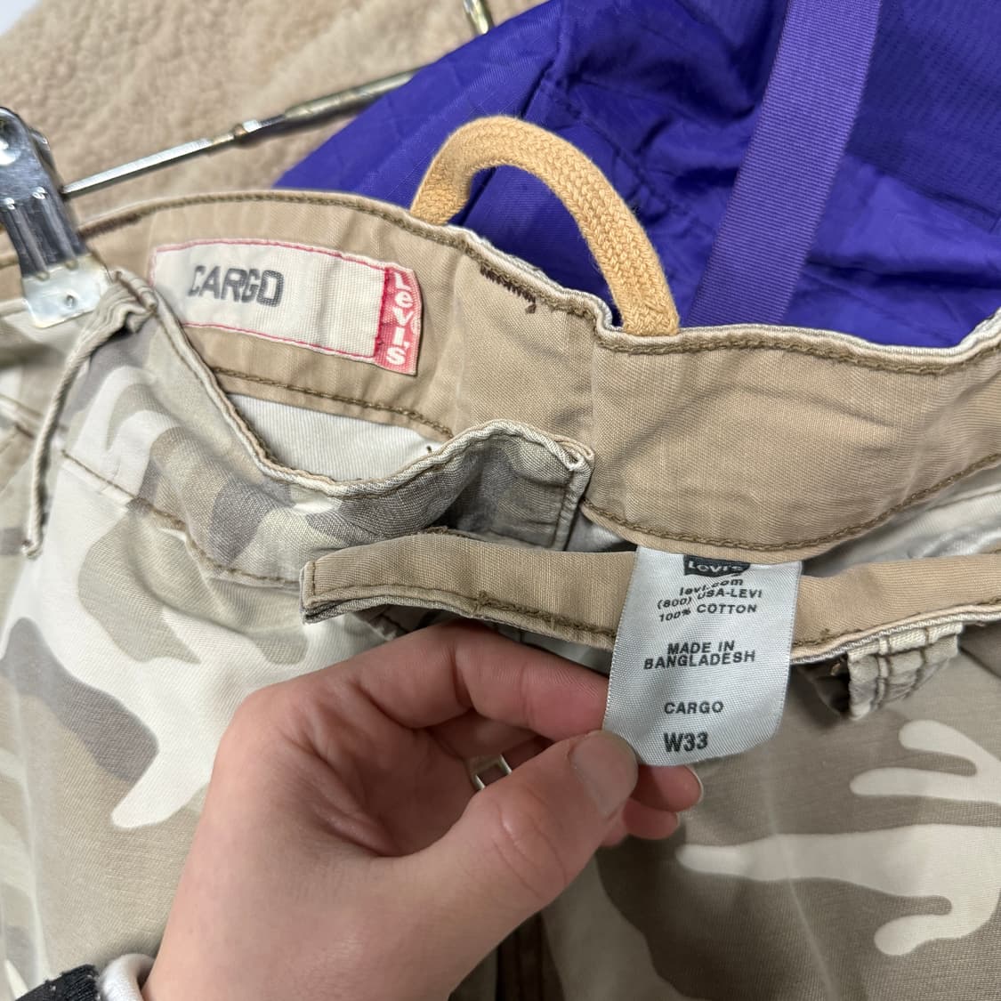 리바이스 USA 오리지널 카모 와이드 카고 쇼츠 팬츠 상품이미지7