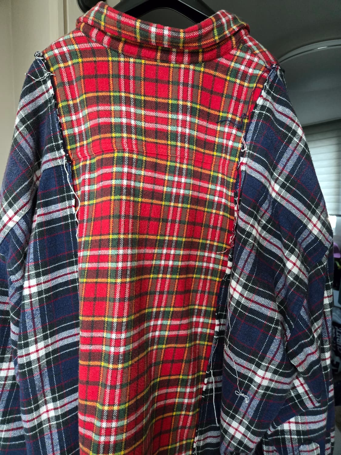 R13 믹스 체크 셔츠 남방 medium 상품이미지2