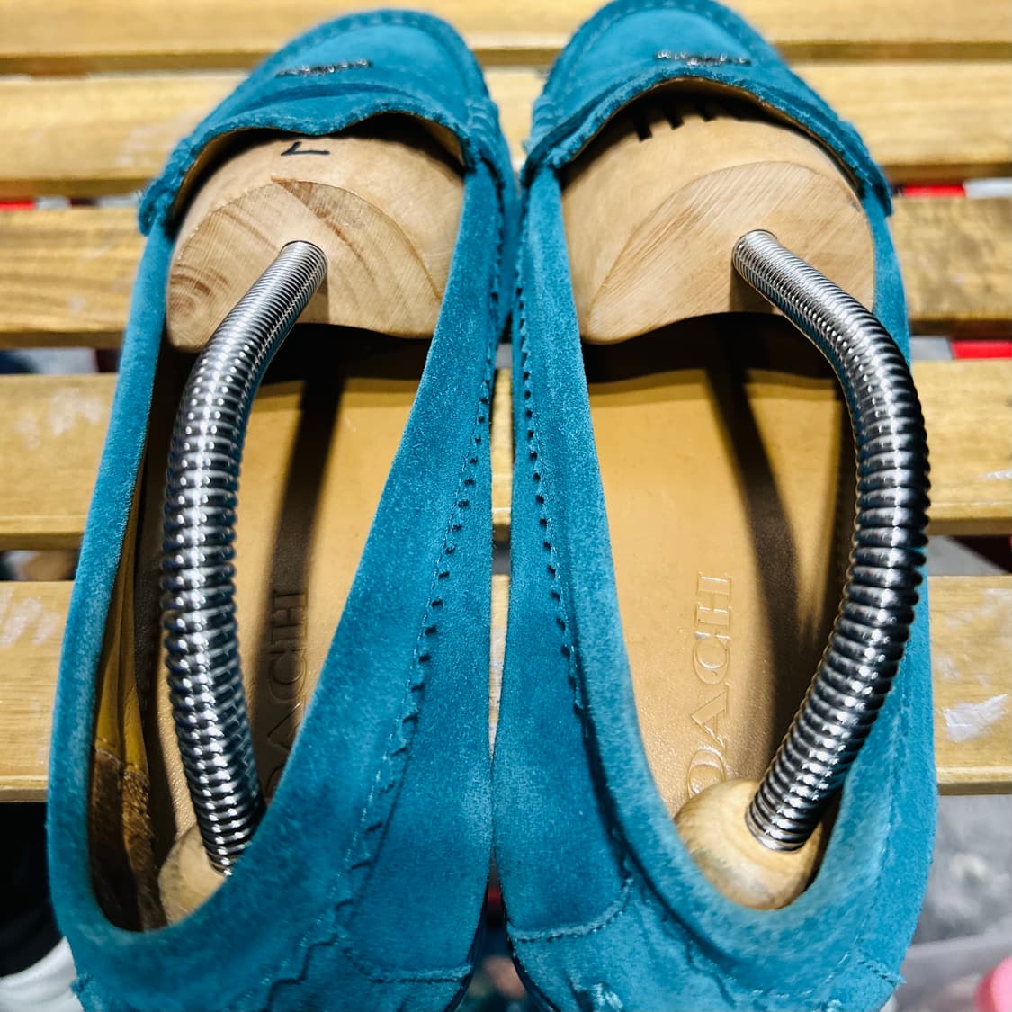 245) 코치 로퍼 여성 여자 페니로퍼 오데트 로퍼 스웨이드 블루 상품이미지6