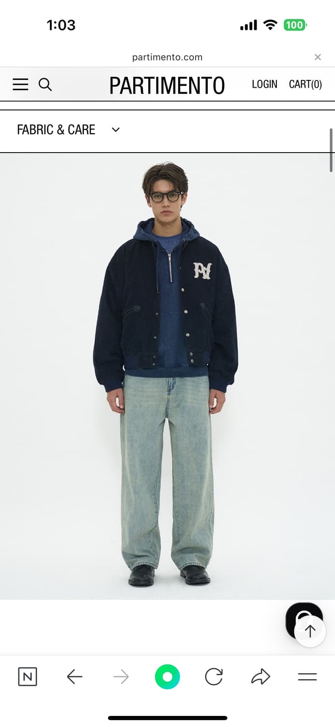 파르티멘토 CORDUROY PA VARSITY JACKET_NAVY 상품이미지3