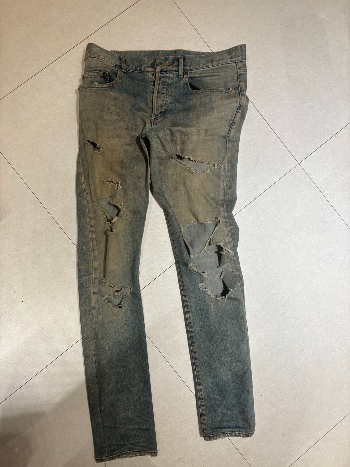 생로랑 15aw 무파진 녹청 상품이미지1