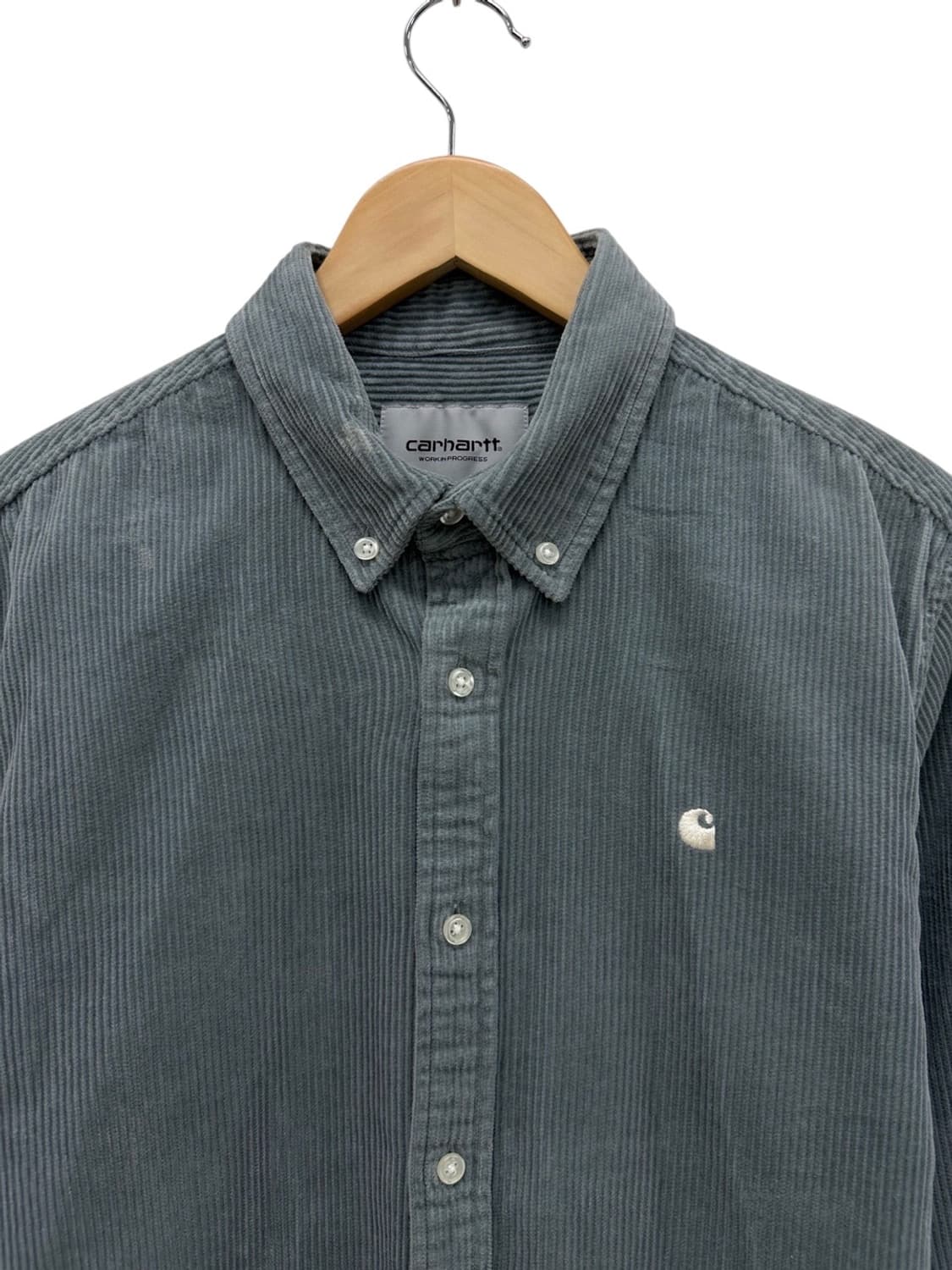 칼하트 WIP 메디슨 코듀로이 골덴셔츠 블루그린 (M) 상품이미지2
