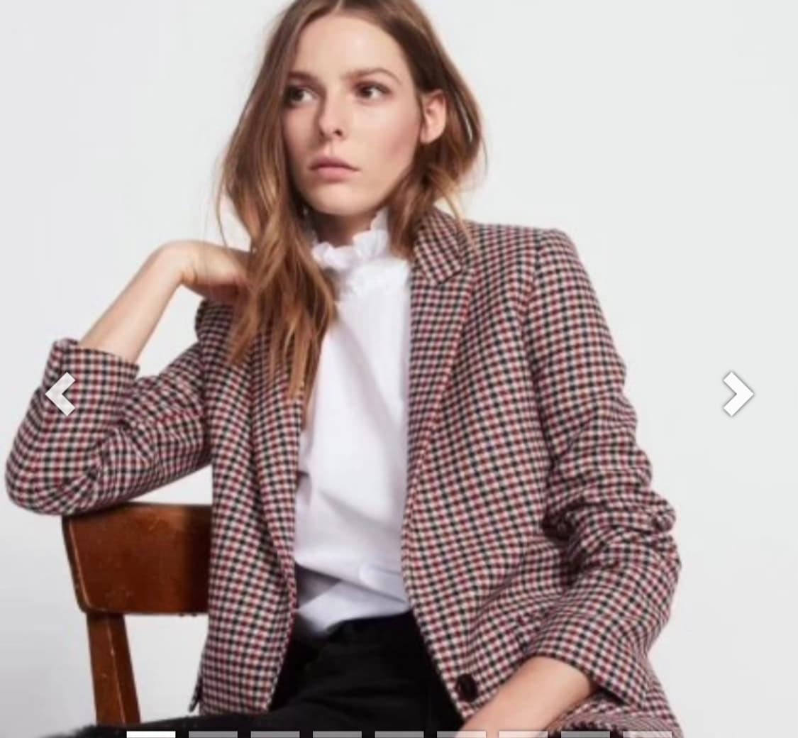 (정품) 산드로 울자켓 하운드 체크자켓 36 블레이져 상품이미지2