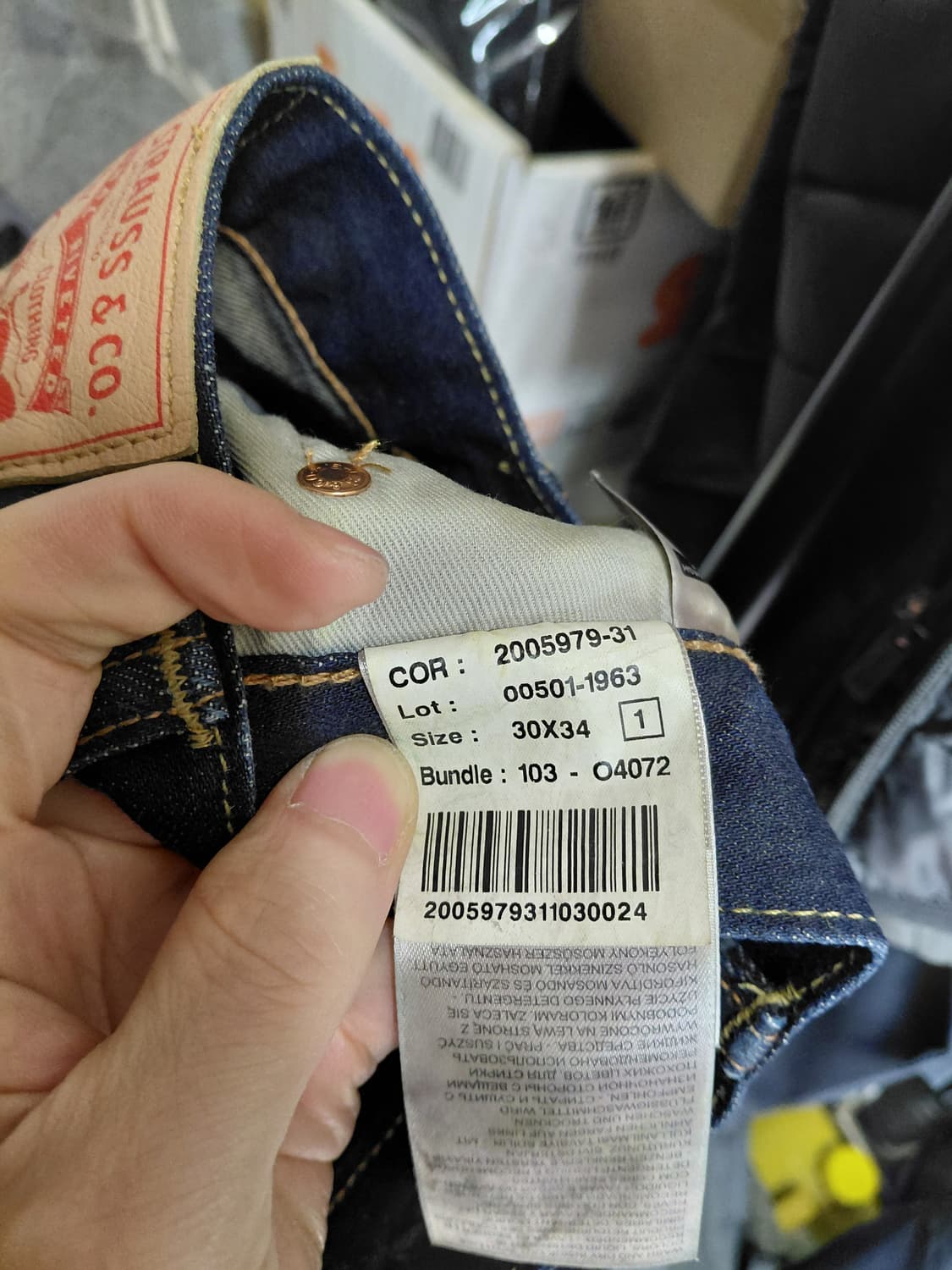 [리바이스501]1963 클래식 스트레이트핏 데님 청바지 30사이즈  상품이미지7