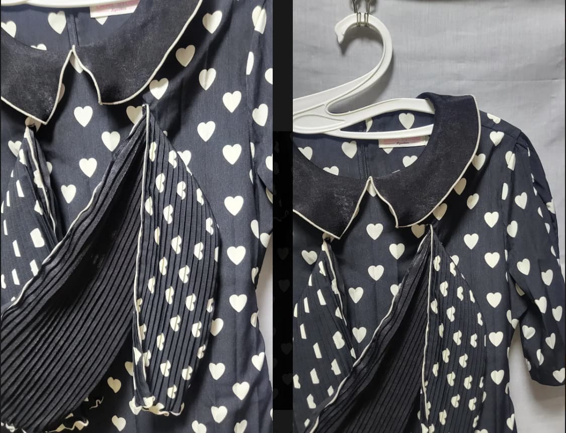 LMML 시그니처 블랙 하트 반팔 미니 원피스 상품이미지3