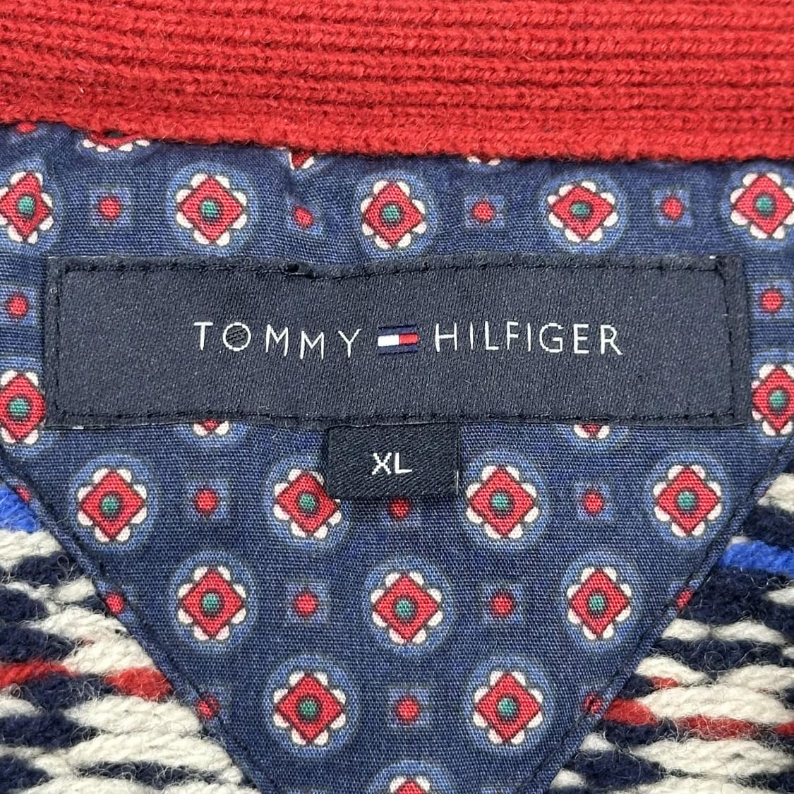 타미힐피거 클래식 노르딕패턴 숄카라 니트 가디건 XL 상품이미지4