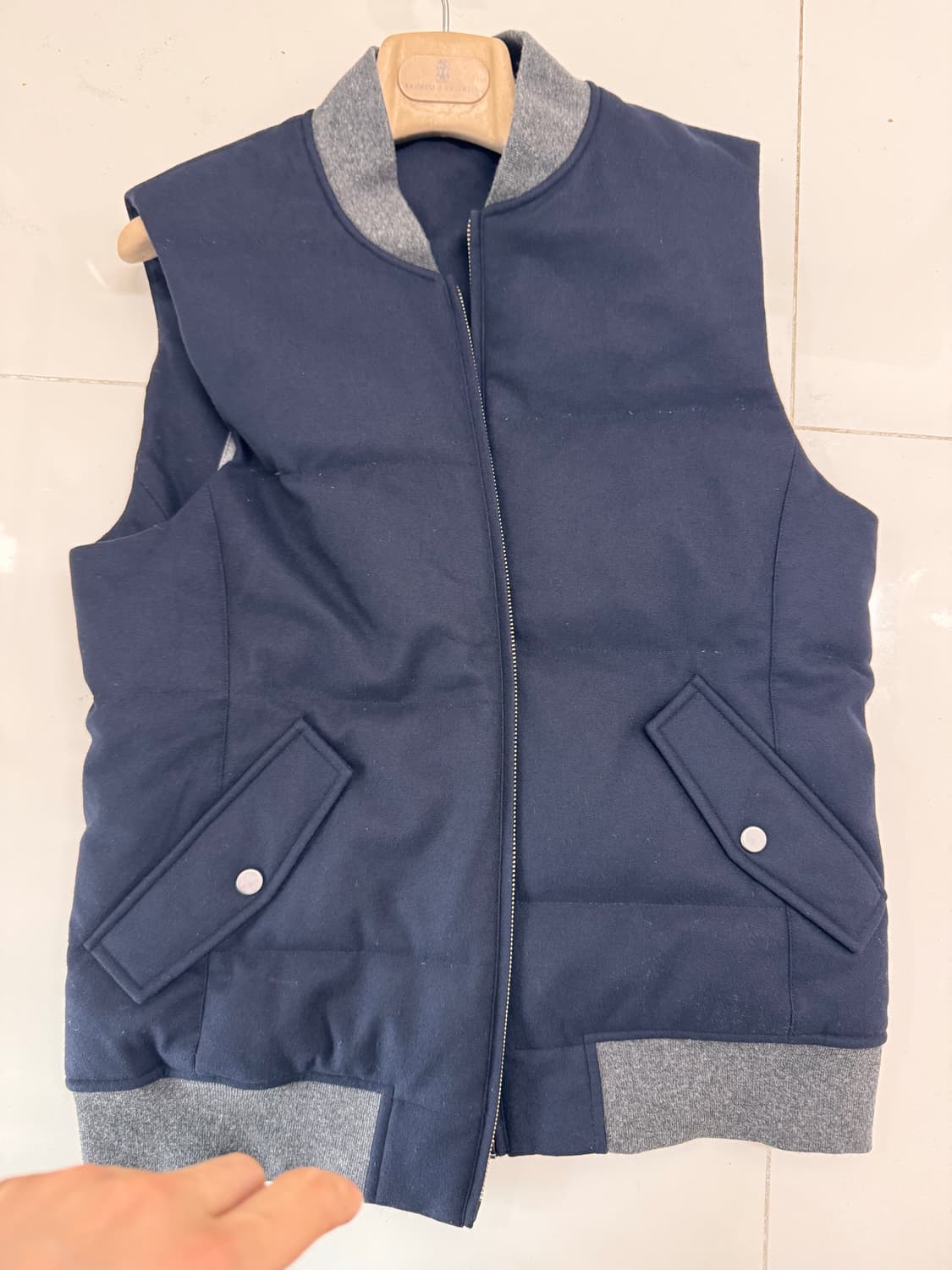 수트서플라이 / 울/캐시미어 혼방 다운 집업 베스트 / M 상품이미지2