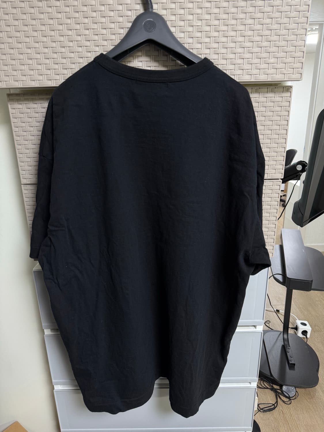 cdg 오버사이즈 패치 반팔티 블랙 m 상품이미지5