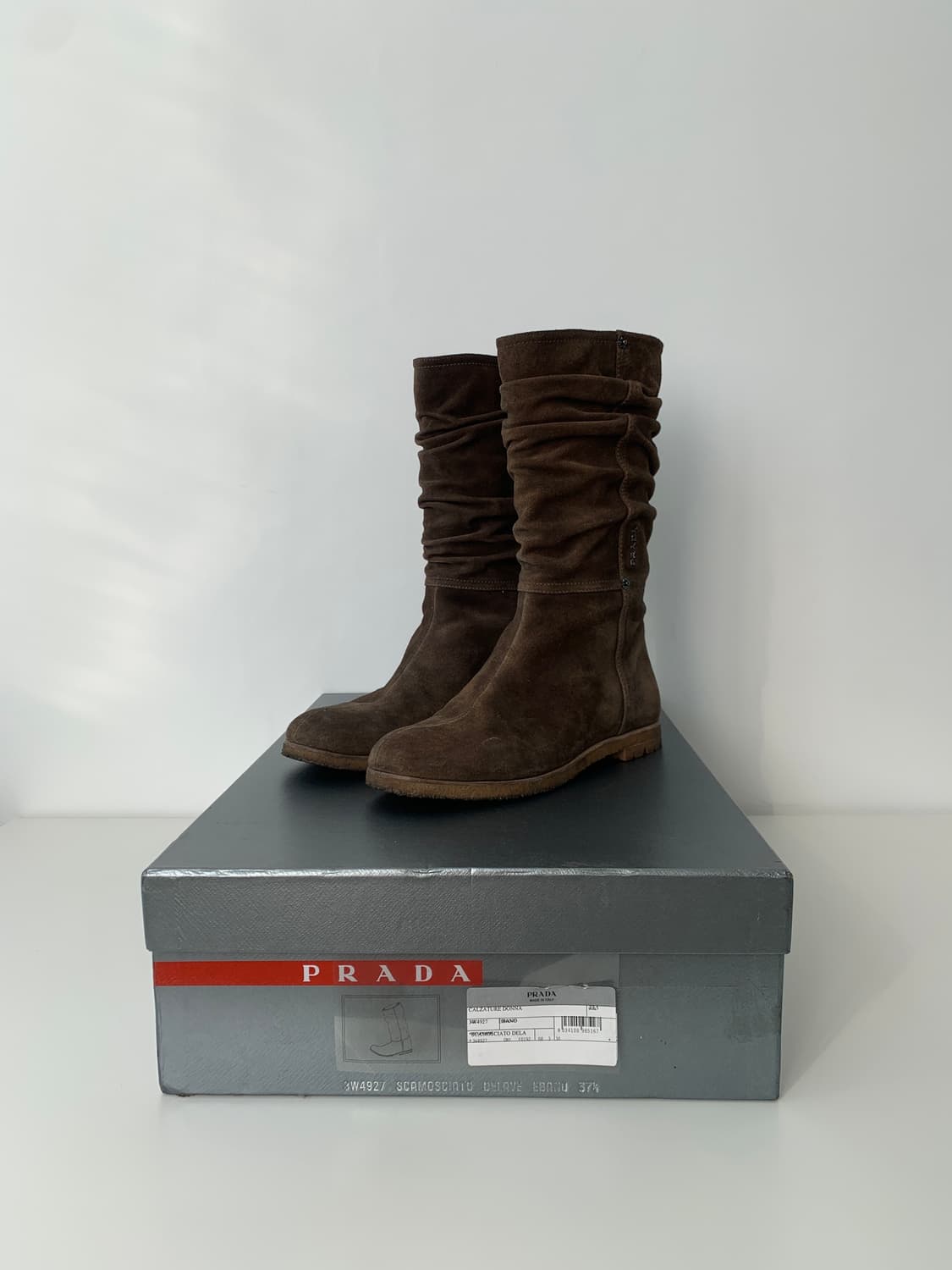 Wrinkled Suede Boots 상품이미지2