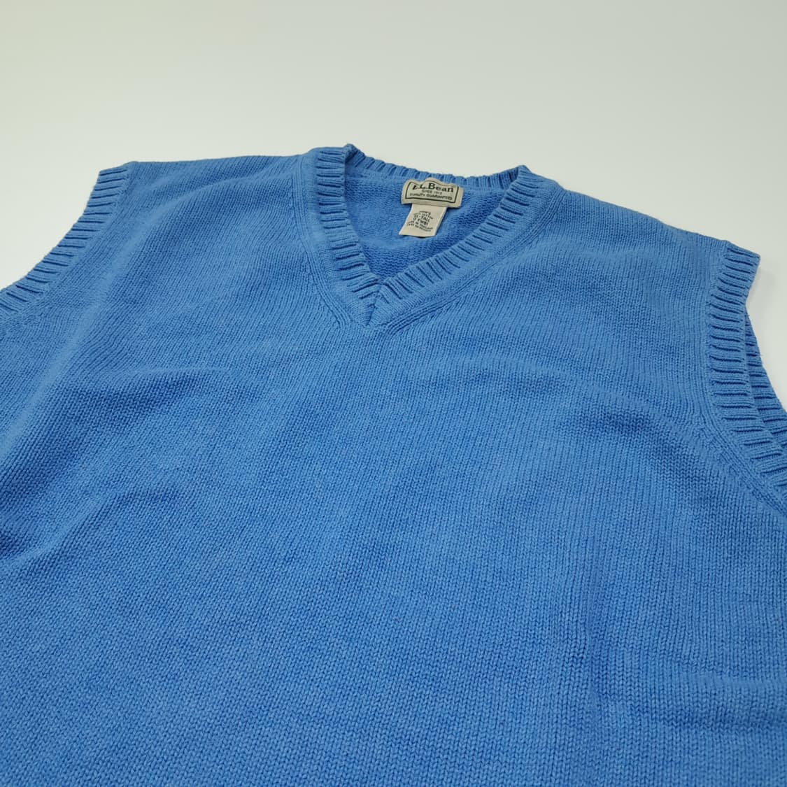 CL378 XLT 엘엘빈 90s 브이넥 스카이블루 니트 조끼 상품이미지4
