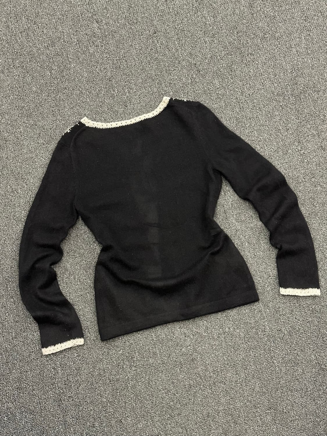 38)Japanese vintage 여성 하트자수 브이넥 니트 상품이미지2