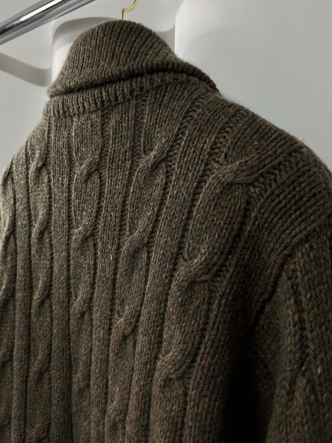 폴로 랄프로렌 브라운 도네갈 퓨어버진울 피셔맨 울 가디건 자켓 상품이미지7