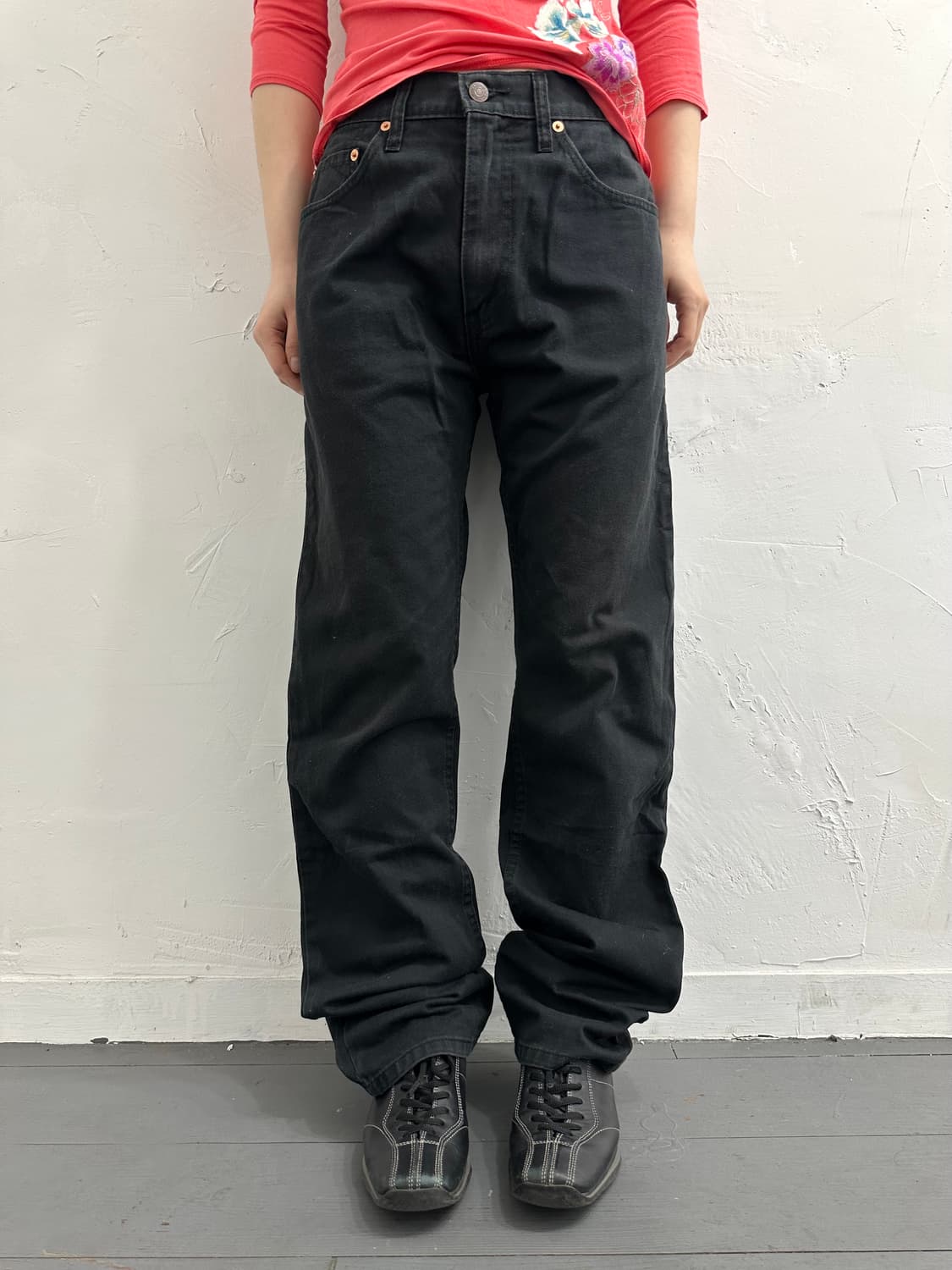levis535 black cotton pants 상품이미지3