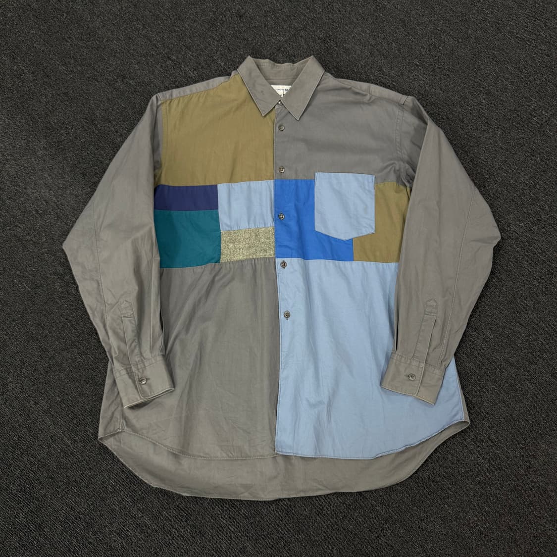 꼼데가르송 셔츠 컬러블록 패치워크 셔츠  상품이미지7