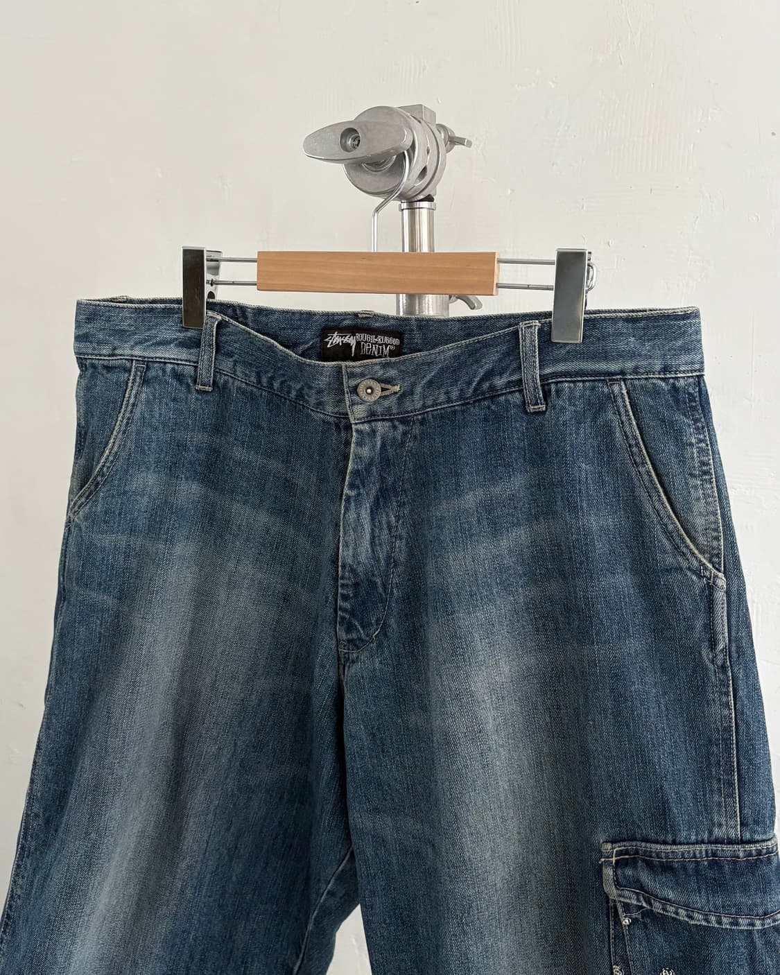 Stussy 스투시 00‘s 로고 데님 카고 숏츠 상품이미지2