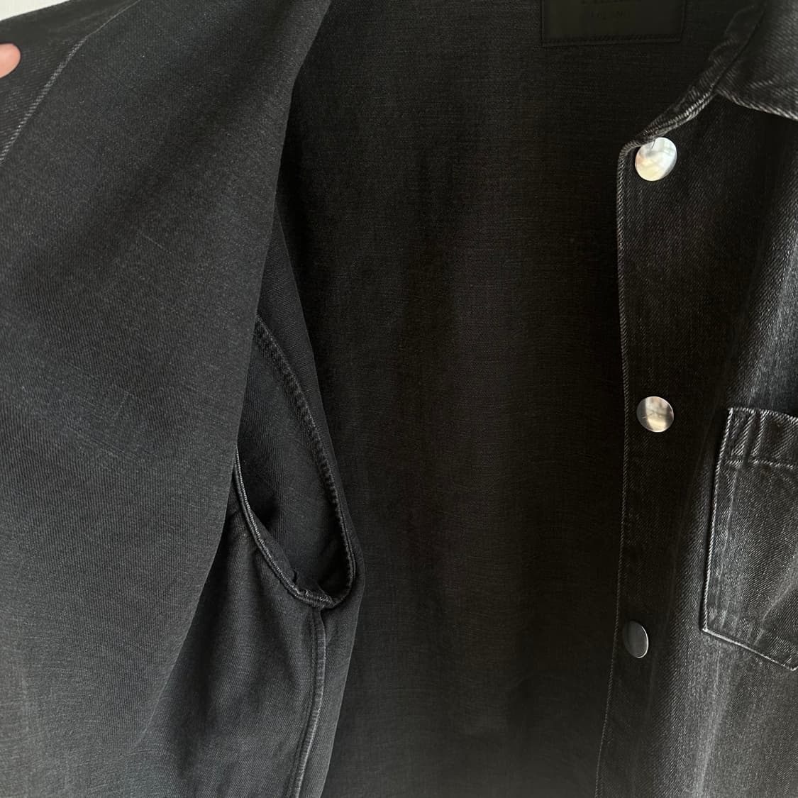 프라다 블랙 데님 반팔 셔츠 자켓 / 2XL 상품이미지5