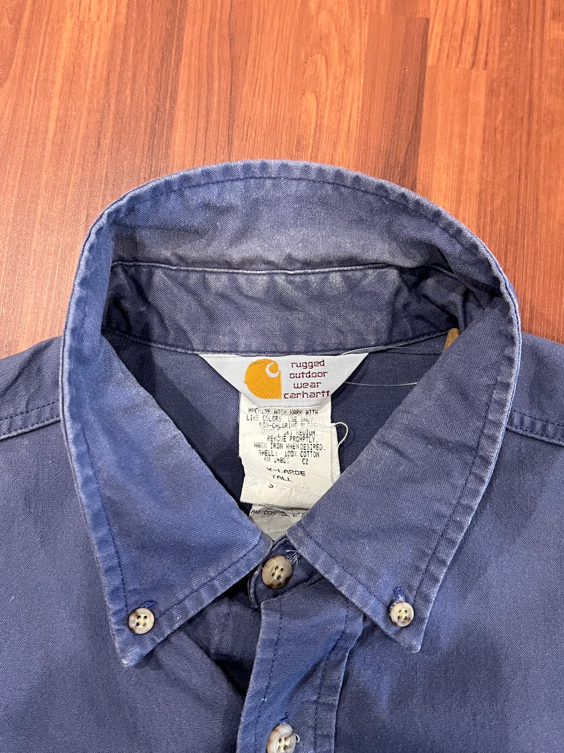 90s Carhartt 칼하트 투포켓 워크 셔츠 (made in USA) 상품이미지9