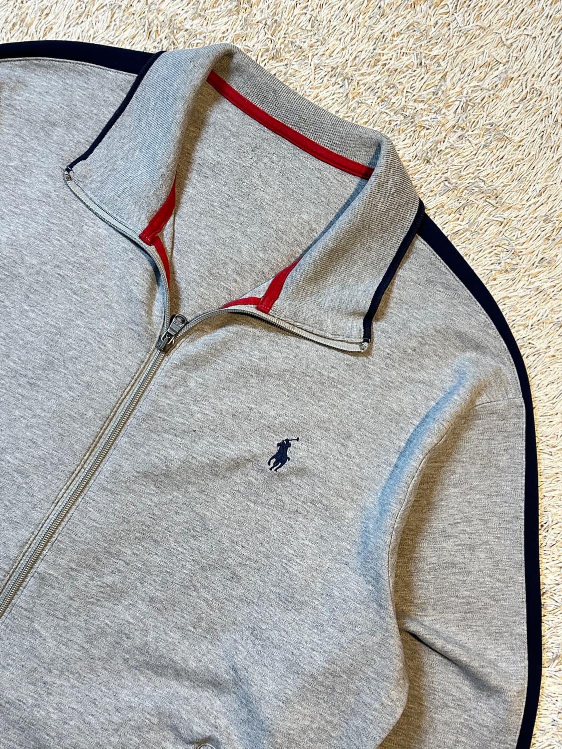 폴로 랄프로렌 사이드라인 네이비포니 코튼 집업 자켓 그레이 상품이미지2