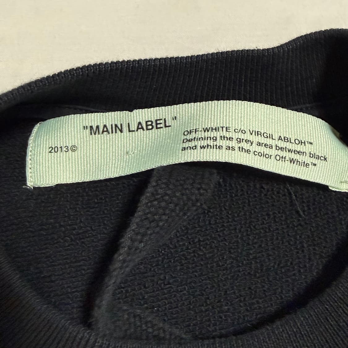 [XXS] 오프화이트 파이어 테이프 맨투맨 상품이미지6