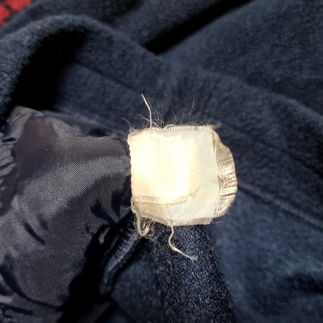 80년대 이태리제 FILA 필라 네이비 체크 플리스(105-110) 상품이미지5