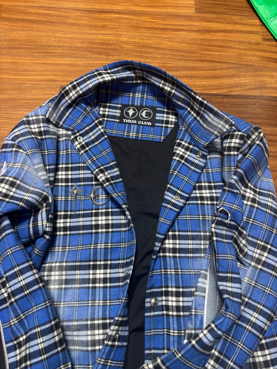 떠그 클럽 아랍 스워드 플라넬 체크 셔츠 thug club shirt 상품이미지2