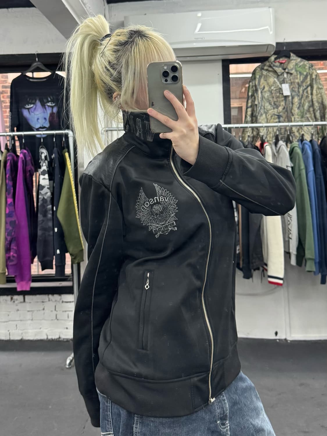 밴슨 레더 빅로고 투웨이 져지 상품이미지4