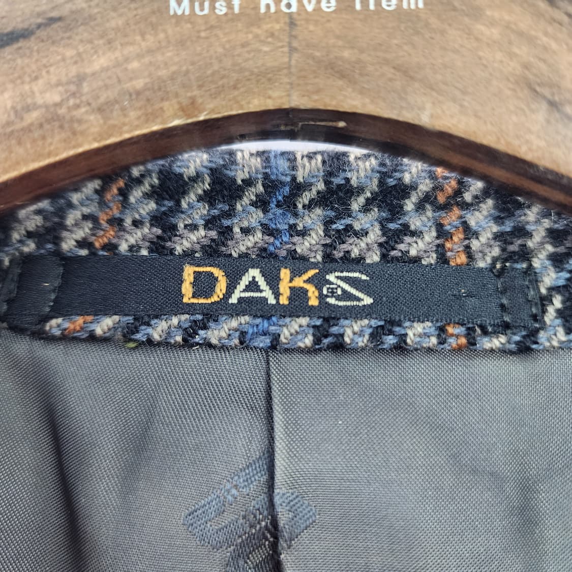 [108] 빈티지 닥스 캐시미어 혼방 모직 체크자켓 상품이미지5