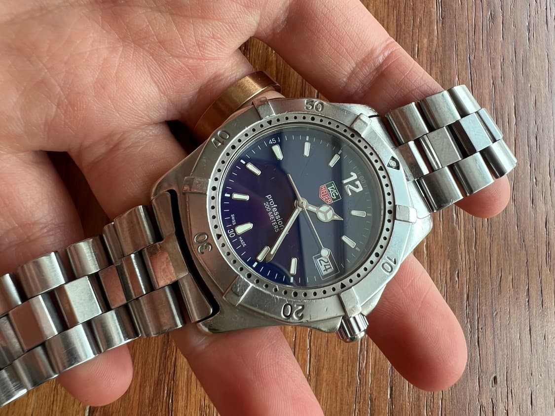 태그호이어 빈티지 프로페셔널 38mm 청판 wk1113 상품이미지9