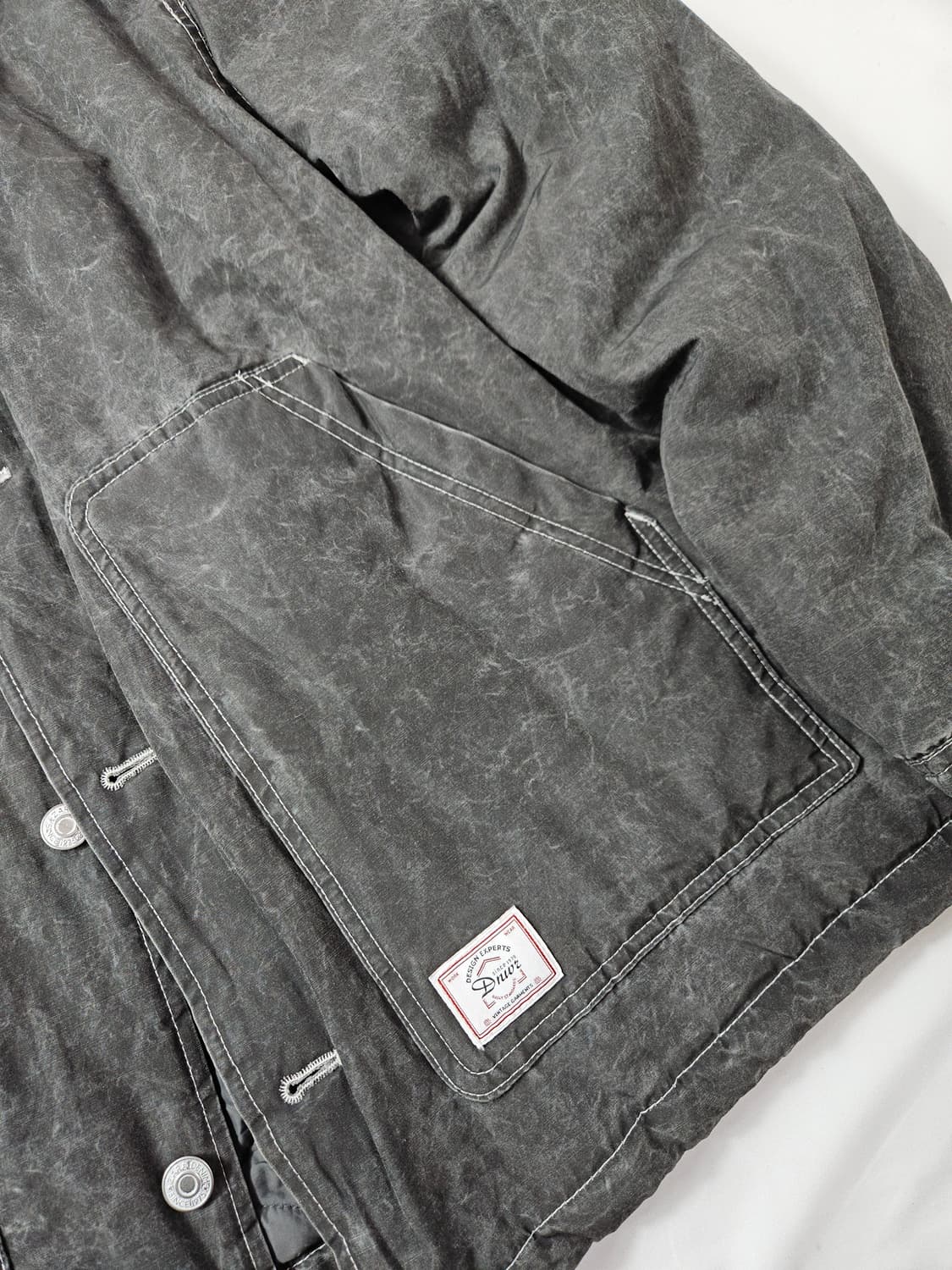 ZARA 자라 워싱 가먼트다잉 누빔자켓 워크 봄버 M 상품이미지3