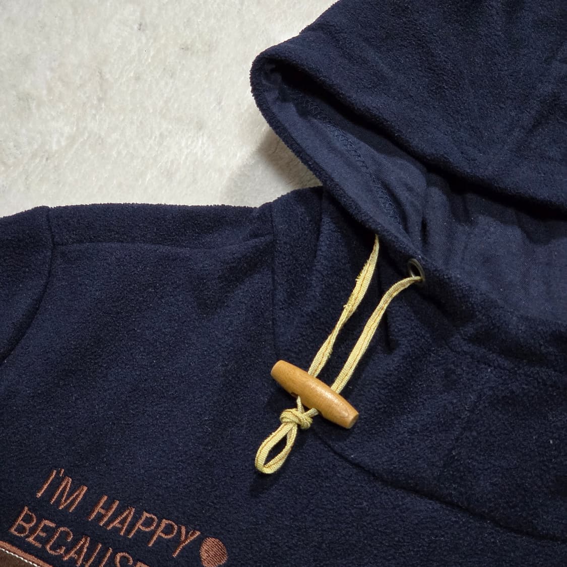 UGIZ 네이비 후리스 반하이넥 후드티 상품이미지2