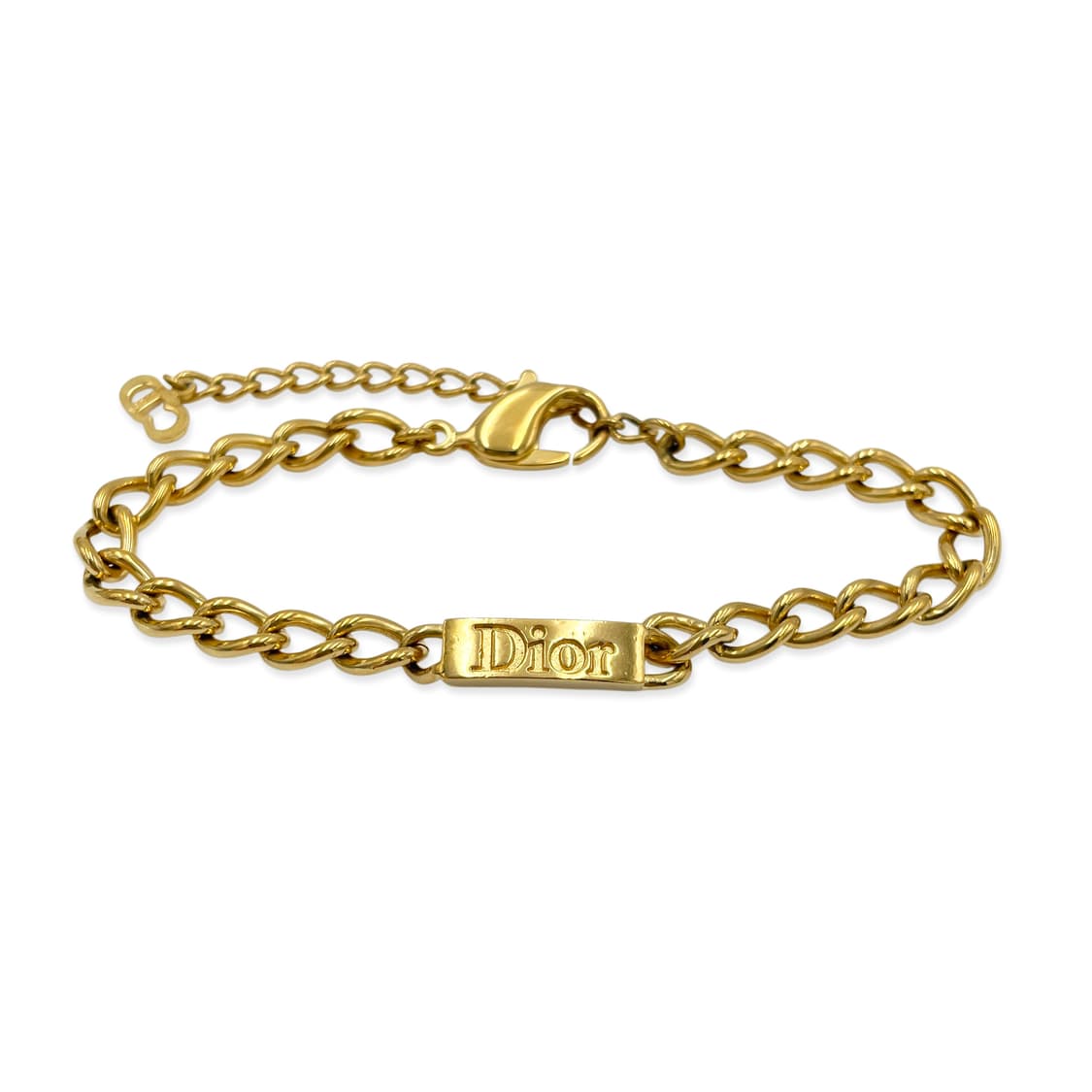 디올 로고 ID바 금장 체인 팔찌 상품이미지2